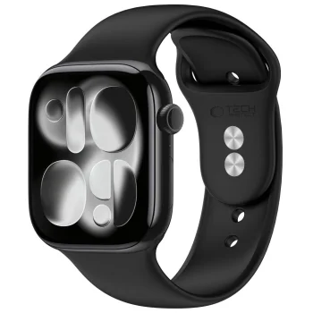 Tech-Protect Silicone dirželis Apple Watch 44 / 45 / 46 / 49 mm, juodas