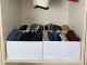 Drawer Organizer for Underwear and Socks, 2 Compartments, White, 20x34x10 cm