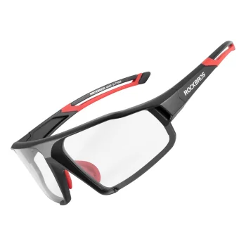 Rockbros SP216BK Photochromic UV400 Cycling Glasses, Black/Red