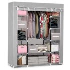 Large Textile Closet Massido, Gray