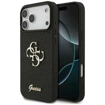 Guess Fixed Glitter Big 4G Case for iPhone 17 Pro Max Black