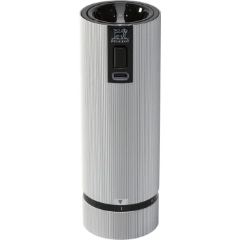 Peugeot Line Electric Salt Mill 15 cm, Rechargeable Battery, Aluminium, Silver