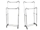 Mobile Clothing Rack with Double Rail and Shelf, 165 cm