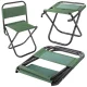 Folding Camping and Fishing Chair with Backrest, Green