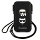Karl Lagerfeld Saffiano Ikonik Karl&Choupette 6.1\'\' Phone Bag - Black