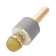 Simple gold wireless karaoke microphone