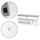 ModernHome WYJ-249 Shoe Cabinet with Seat and 3 Shelves, White