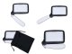 Handheld 3x Magnifying Glass with 5 LED Lights for Reading, white and black