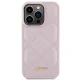 Guess dėklas iPhone 15 Pro 6.1\" Quilted Metal Logo GUHCP15LPSQSQSP, rožinis