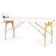 ModernHome 2-Section Wooden Portable Massage Table with Carrying Case