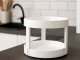 Two-Tier Rotating Kitchen Organizer, White