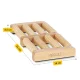 4FIZJO Wooden Double Foot Massage Roller, brown