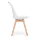 ModernHome Dining Chairs Set of 4 with Cushions for Kitchen, white