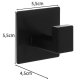 Self-Adhesive Towel Hooks Ruhhy 24649, No Drilling, Set of 4, Black