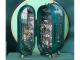 Foldable Jewelry Organizer with Mirror, Green