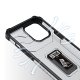 iPhone 13 Pro triecienizturīgs maciņš Crystal Ring Case ar statīvu, zaļš