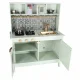 Kids Wooden Play Kitchen with Sound and Light Effects and Accessories, Mint