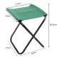 Folding Camping Stool, Metal Frame, Green