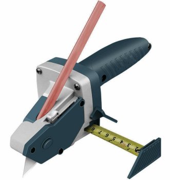 Plasterboard cutter with tape measure