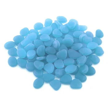 Fluorescent Luminous Decorative Stones AG653A, 100 pcs, Blue