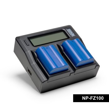 Newell Supracell Set: DC-LCD Charger & 2x SupraCell Protect NP-FZ100 Batteries for Sony