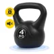 4FIZJO Kettlebell Exercise Weight 4 kg, Black