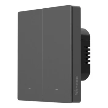 Sonoff M5-2C-80M Smart Wall Switch, Wi-Fi, Matter, Black