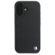 BMW iPhone 16 Case Sign Leather Diamond Metal Logo MagSafe, Black