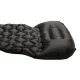 Inflatable camping mat/mattress 190x60x6 cm with pillow, black