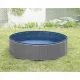 Purlov Foldable Dog Pool 100x30 cm, Blue/Grey