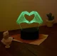 3D LED Night Light Hands Heart Shape ZD98C, RGB