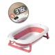 Collapsible Baby Bathtub with Digital Thermometer for Newborns, Pink