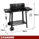 Kaminer 00027320 Garden Charcoal Grill with Rotisserie, 93x41x86 cm, Black