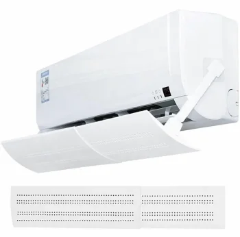 Air Conditioner Deflector AG719B with Vents, White