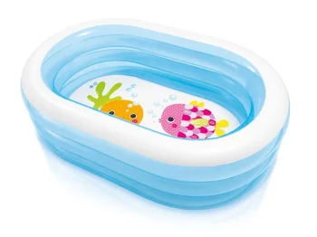 Intex 57482 Inflatable Kids Pool, Oval, 163x109x46 cm