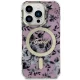 Guess iPhone 14 Pro Case Flower MagSafe, Pink