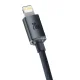 Baseus Crystal Shine USB Type C to Apple iPhone Lightning Data Charging Cable, PD, 20W, 1.2m, Black