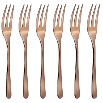 Sambonet Taste cake fork set, 6 pcs, copper