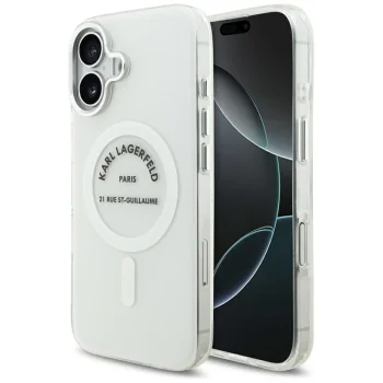 Karl Lagerfeld IML Karl RSG Logo MagSafe Case for iPhone 17 - Transparent