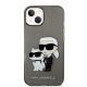 Чехол Karl Lagerfeld Glitter Karl&Choupette для iPhone 14 Plus - черный