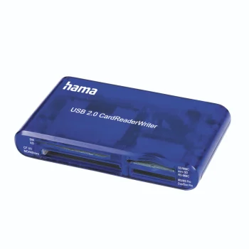 Hama 55348 USB 2.0 35-in-1 Multi Card Reader, Blue