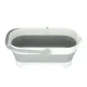 Collapsible Rectangular Mop Bucket with Handle, 15L, Grey