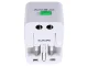 Universal Travel Adapter with Surge Protection, White
