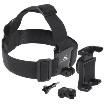 Maclean MC-825 Sports Head Mount for Phone and GoPro Cameras, Black