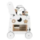 Wooden Baby Walker with Activity Cube Push Toy for Toddlers Learning First Steps