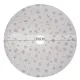 Ruhhy Christmas Tree Skirt Mat with Silver Stars, 90 cm, White/Silver