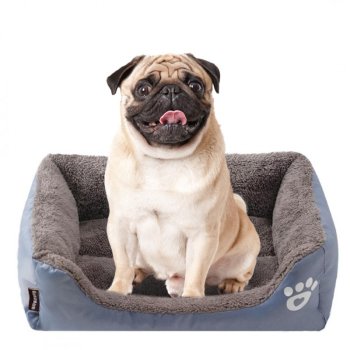Medium pet bed for dogs or cats, grey