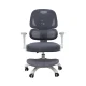 Kids Ergonomic Desk Chair with Footrest, Adjustable Swivel Chair, Grey