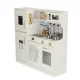 Kids Wooden Play Kitchen with LED Light and Accessories, 80 cm, White
