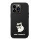 Apple iPhone 14 Pro Max 6.7\" Karl Lagerfeld Silicone Choupette Case Cover, Black